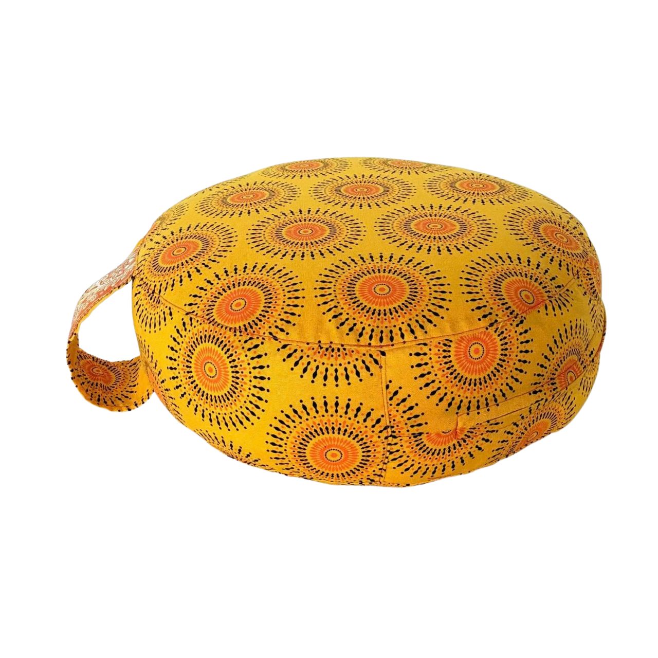 yellow meditation cushion